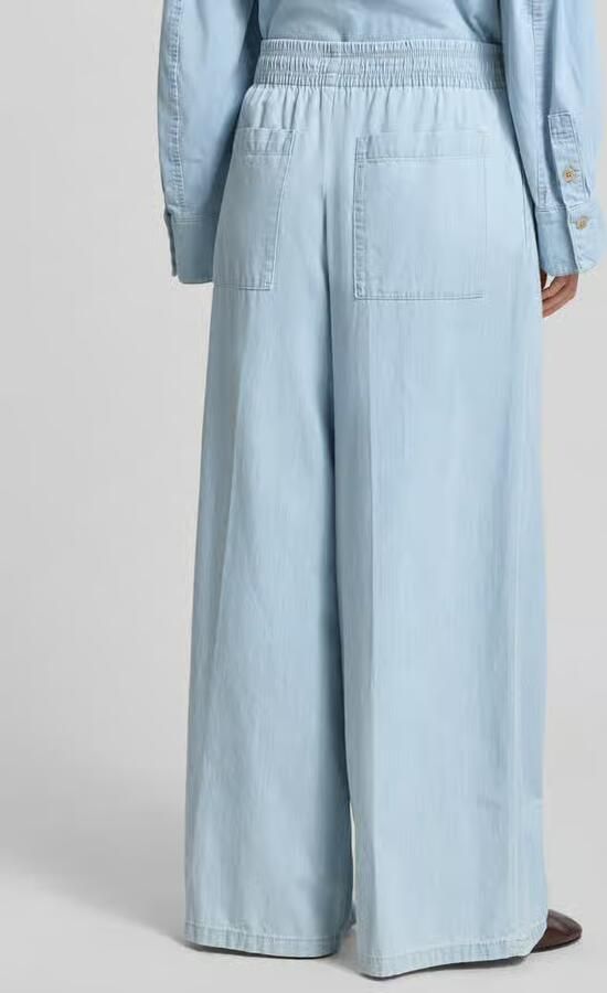 Drykorn wide fit stoffen broek in denim-look model 'Ceiling'