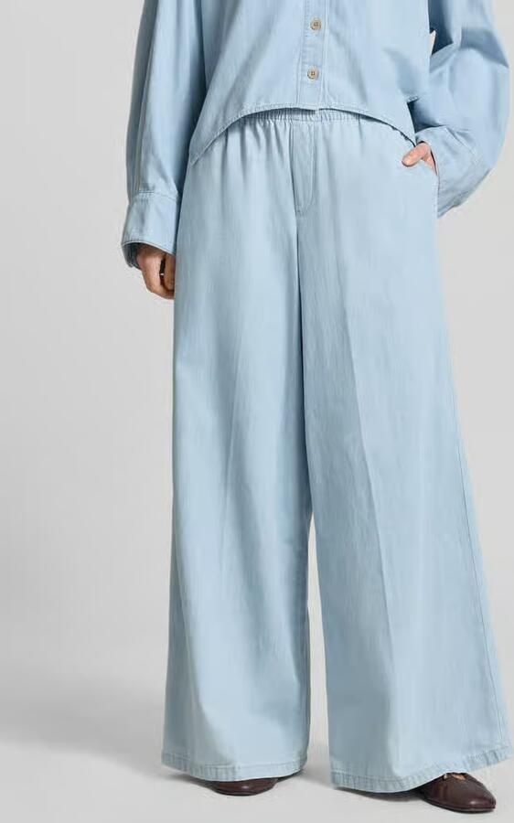 Drykorn wide fit stoffen broek in denim-look model 'Ceiling' - Foto 3