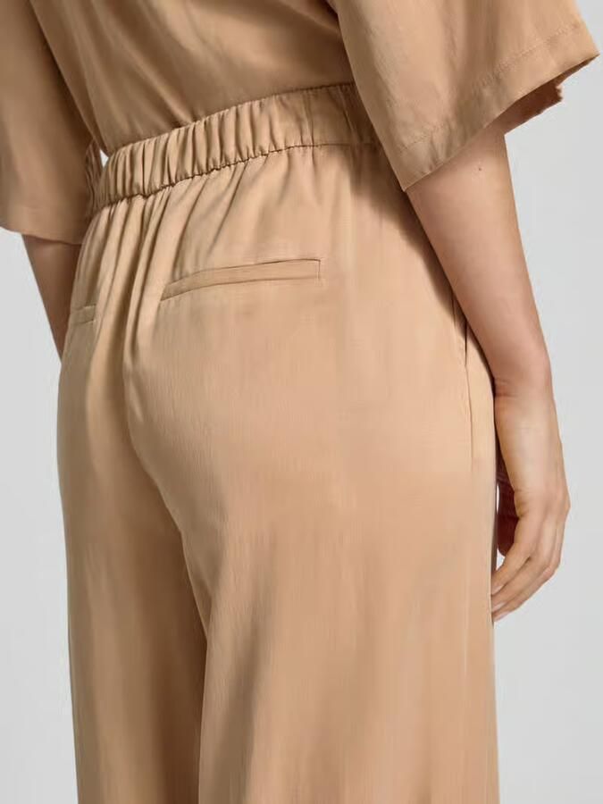 Drykorn wide fit stoffen broek met elastische band model 'Consider'