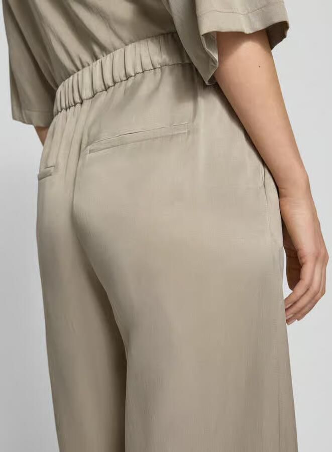 Drykorn wide fit stoffen broek met elastische band model 'Consider'