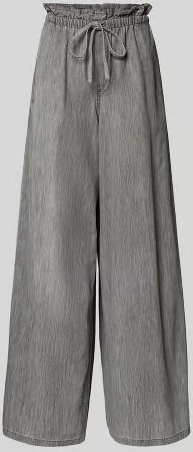 Drykorn wide fit stoffen broek met ruches model 'Dwindle' - Foto 2