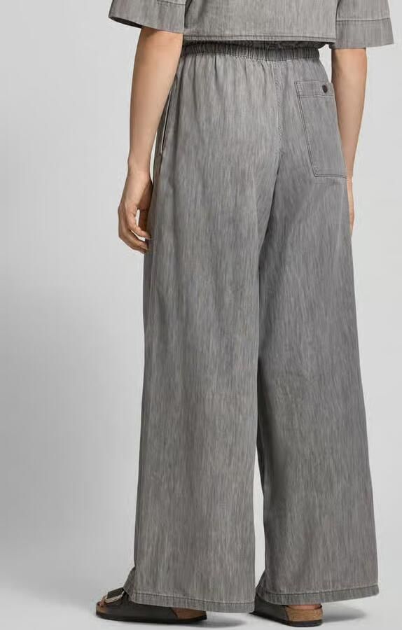 Drykorn wide fit stoffen broek met ruches model 'Dwindle' - Foto 3
