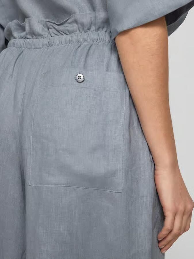 Drykorn Wide leg linnenbroek model 'DWINDLE'