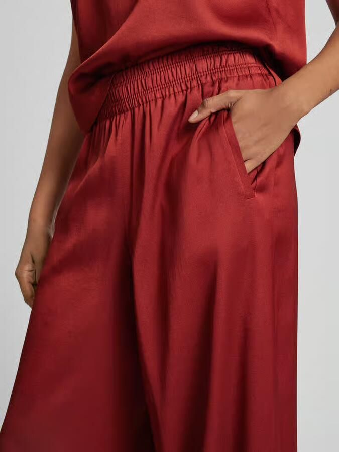 Drykorn Wide leg stoffen broek met elastische band model 'CEILING'