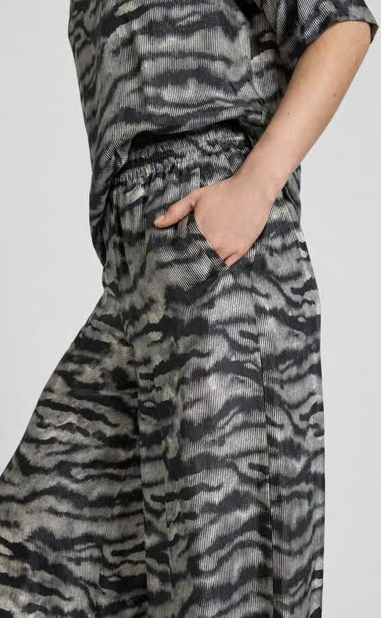 Drykorn Wide leg stoffen broek met elastische band model 'CEILING'