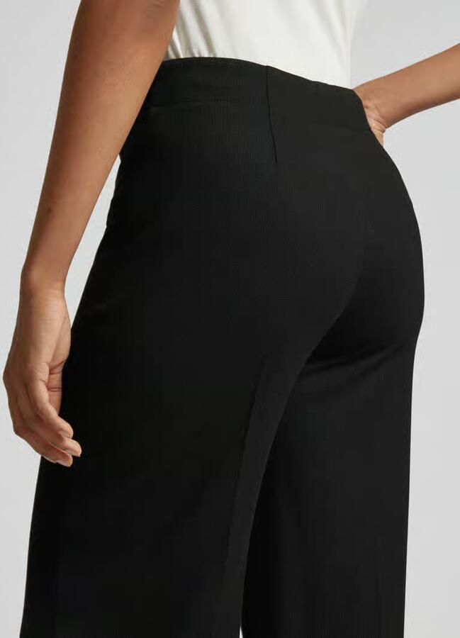 Drykorn Wide leg stoffen broek met ritssluiting opzij model 'BEFORE'