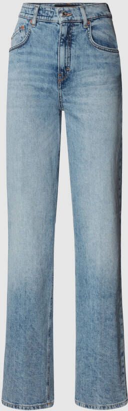 Drykorn High waist straight fit jeans met stretch model 'Crest'
