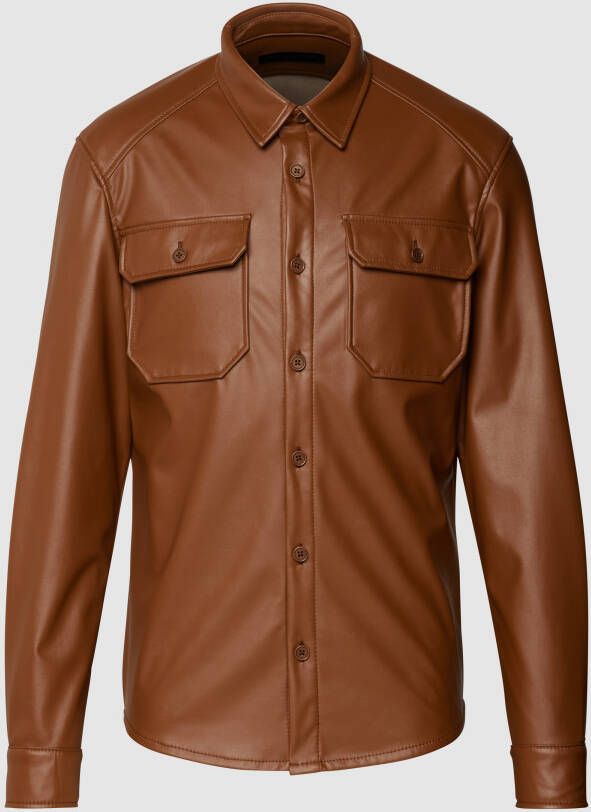 Drykorn Jack in leerlook model 'Phasmo'