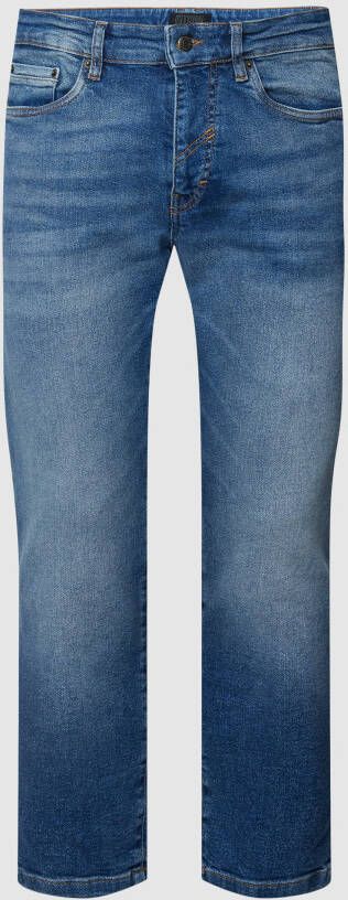 Drykorn 260135 West 888 Slim Fit Wortel Mid Waist Jeans voor Heren Blue Heren