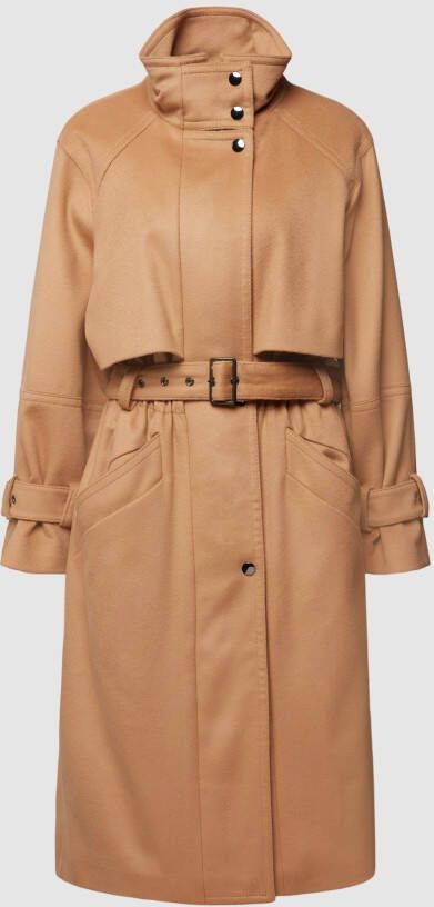 Drykorn Lange jas met stoffen ceintuur model 'Kirklees'