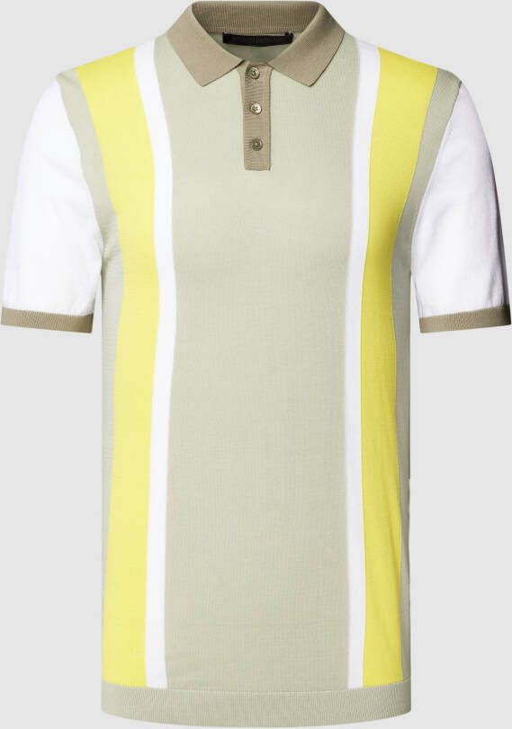 Drykorn Poloshirt in colour-blocking-design model 'Triton'