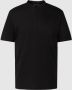 Drykorn 520101 Louis 10 T-shirt met stand-up kraag 1000 Zwart Heren - Thumbnail 1