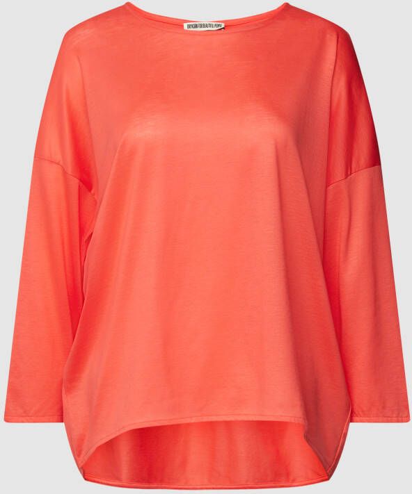 Drykorn Shirt met lange mouwen en geribde ronde hals model 'KIRLA'