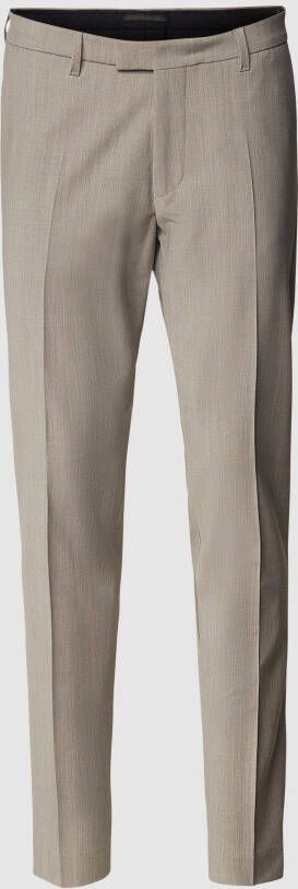 Drykorn grijze slim fit pantalon polyester wol stretch