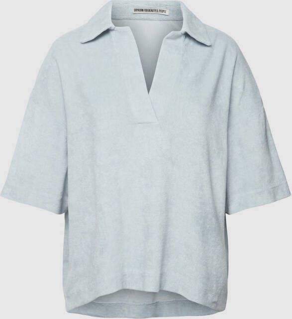 Drykorn Sweatshirt van badstof met V-hals model 'JARNA'