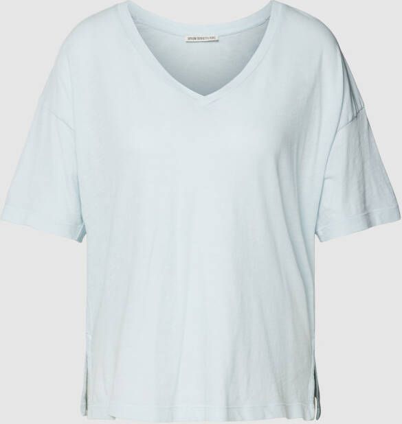 Drykorn T-shirt met afgeronde V-hals model 'SVENNIE'
