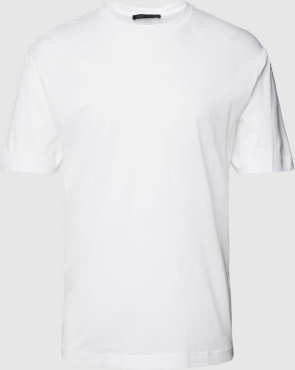Drykorn T-shirt met geribde ronde hals model 'GILBERD'