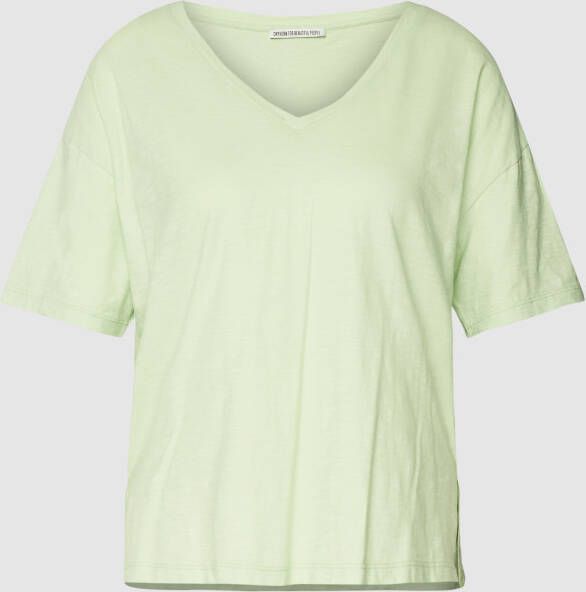 Drykorn T-shirt van puur katoen in effen design