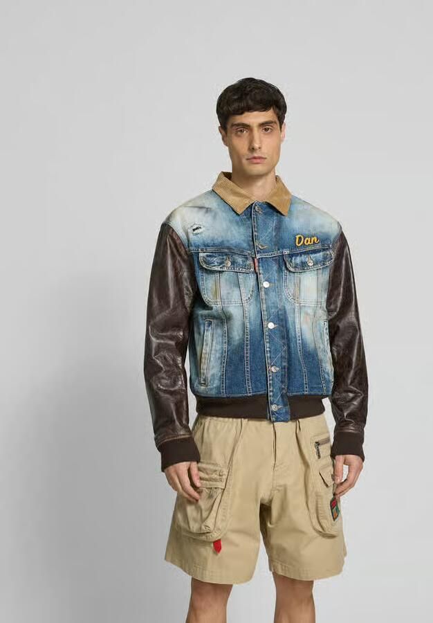 Dsquared2 Jas gemaakt van gecombineerde materialen Blue Heren - Foto 5
