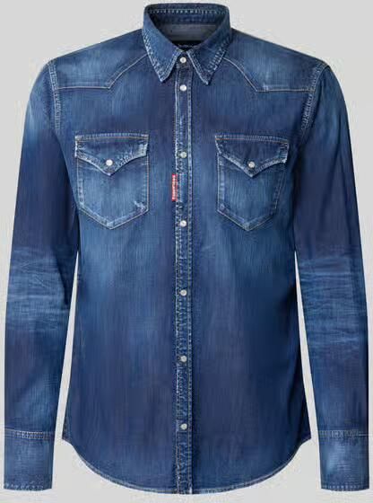 Dsquared2 klassiek fit jeanshemd van katoenmix - Foto 2