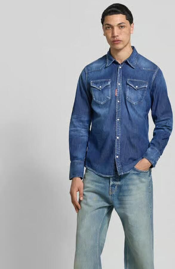 Dsquared2 klassiek fit jeanshemd van katoenmix - Foto 3