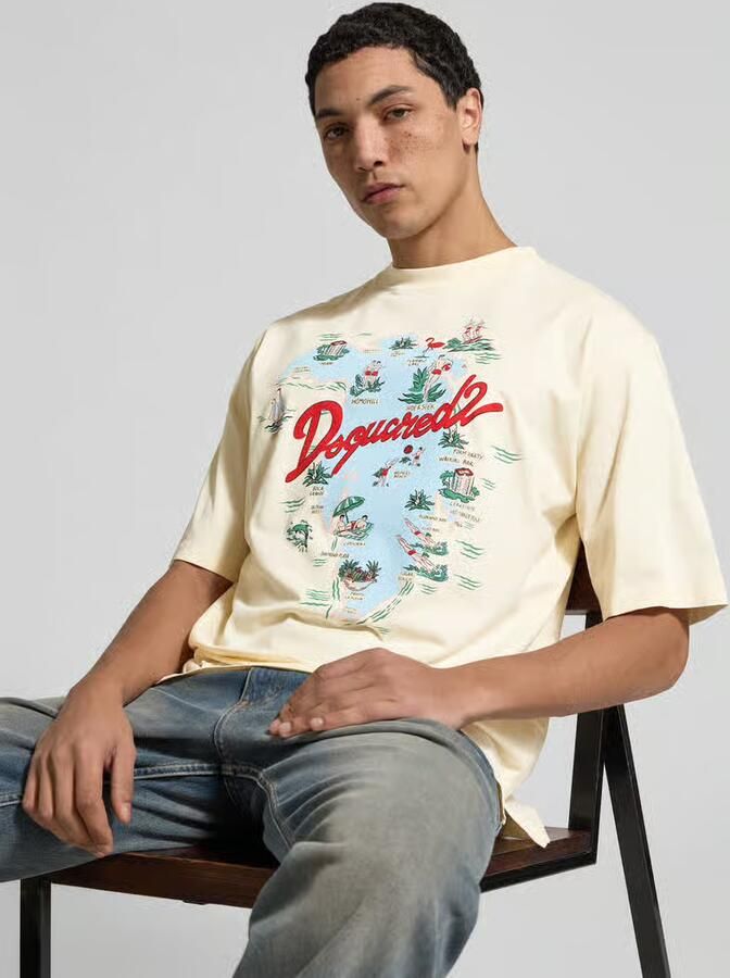 Dsquared2 Loose fit T-shirt met logoprint