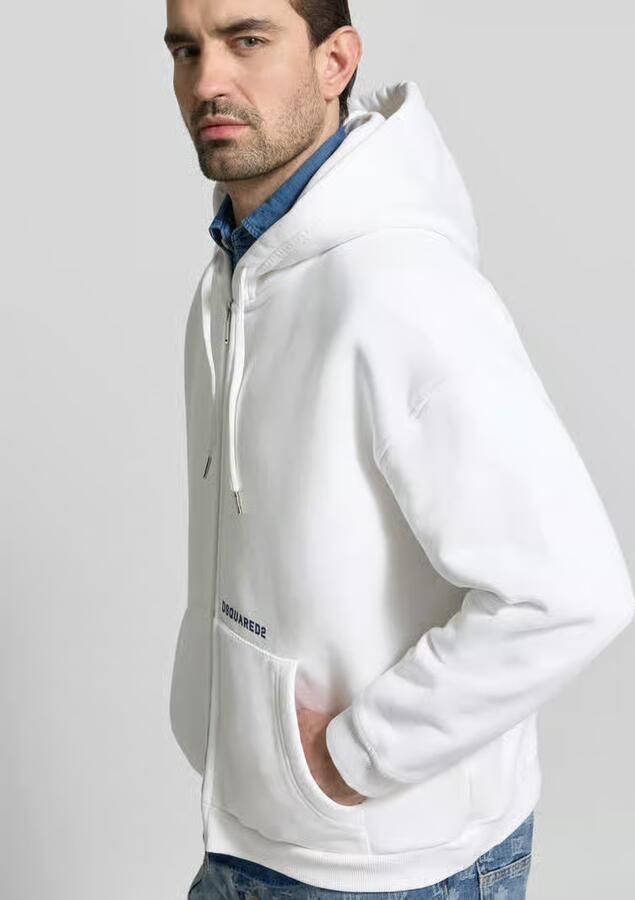 Dsquared2 oversized sweatjack van katoenmix