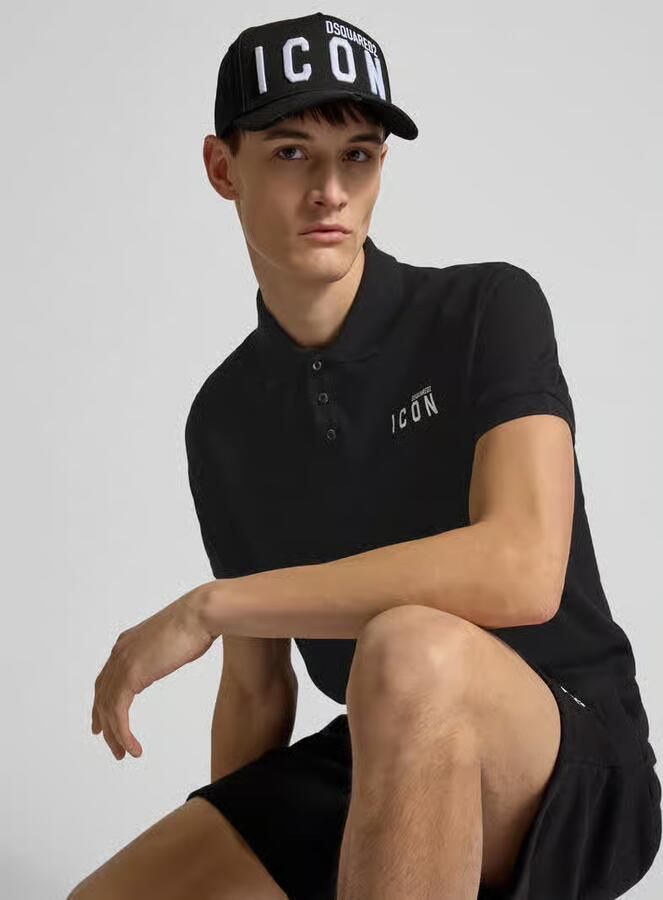 Dsquared2 Polo shirt met logo Zwart Heren