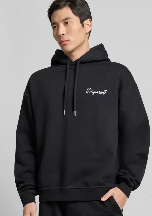Dsquared2 Regular fit hoodie met logostitching