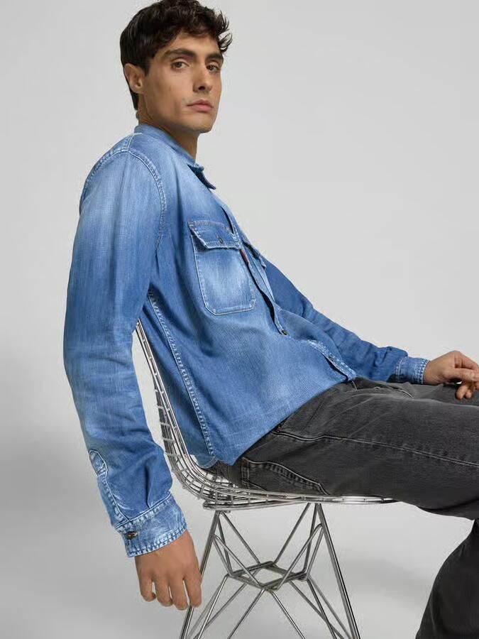 Dsquared2 Regular fit jeanshemd met borstzakken