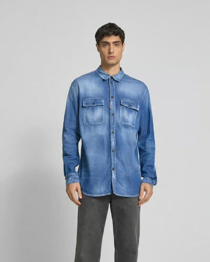 Dsquared2 Regular fit jeanshemd met borstzakken - Foto 2
