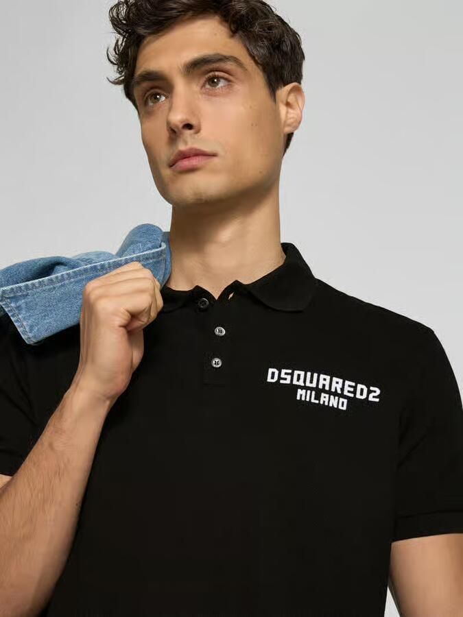 Dsquared2 Zwart Polo T-Shirt met knoopsluiting Black Heren - Foto 2
