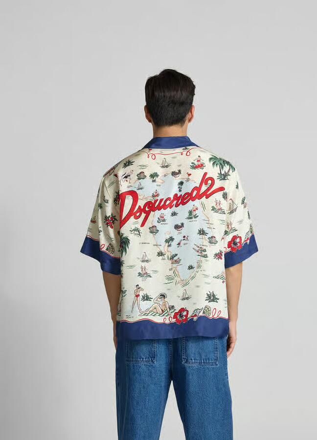 Dsquared2 Regular fit vrijetijdsoverhemd met knoopsluiting