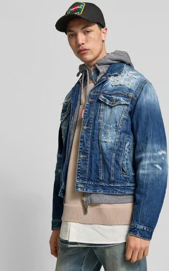 Dsquared2 Spijkerjack met capuchon
