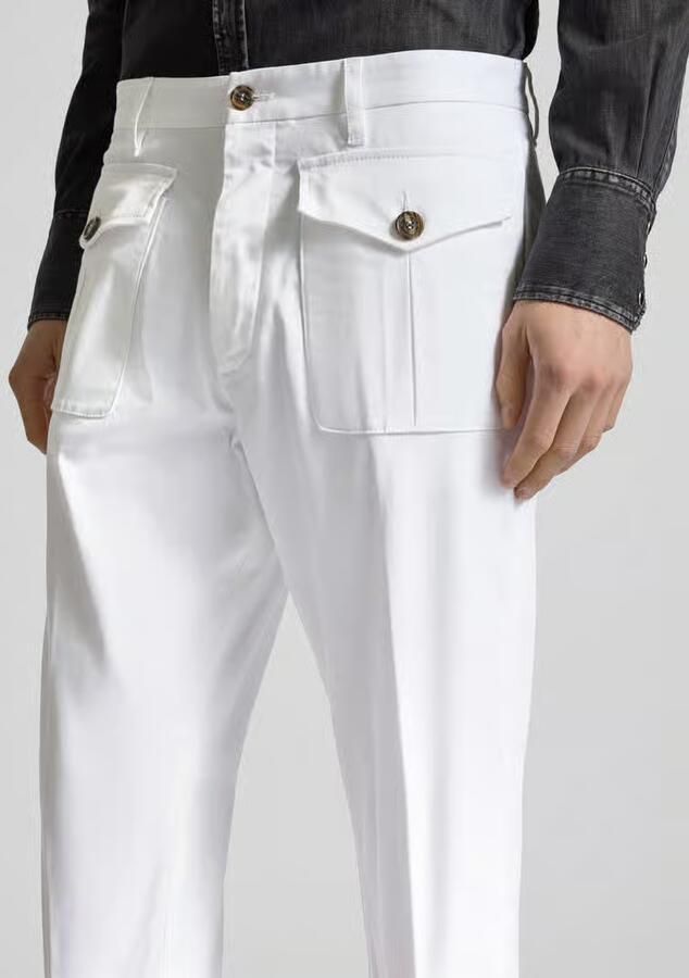 Dsquared2 Stoffen broek met knoop- en ritssluiting