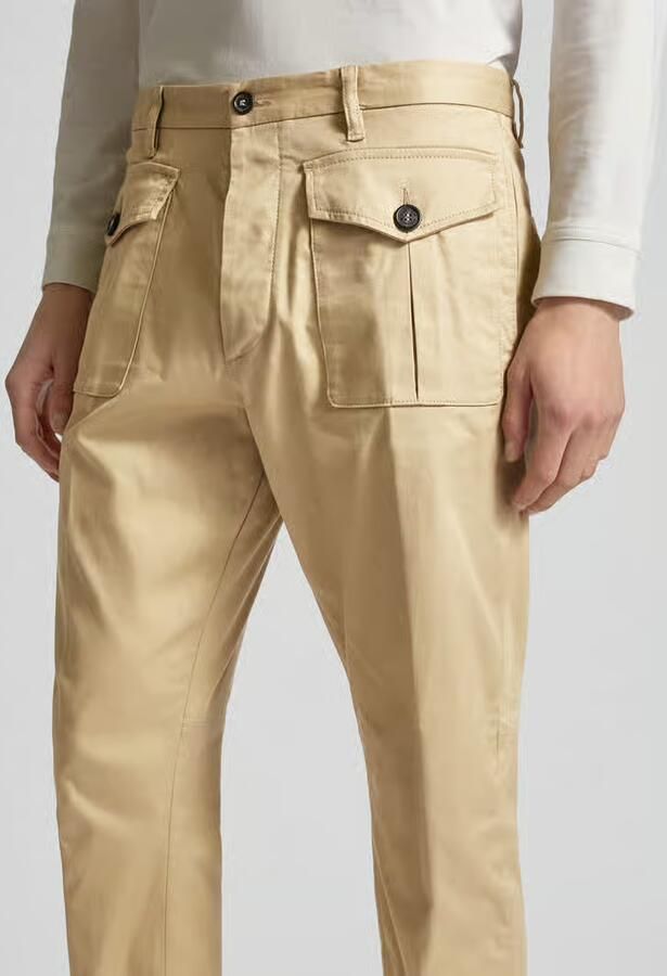 Dsquared2 Stoffen broek met knoop- en ritssluiting