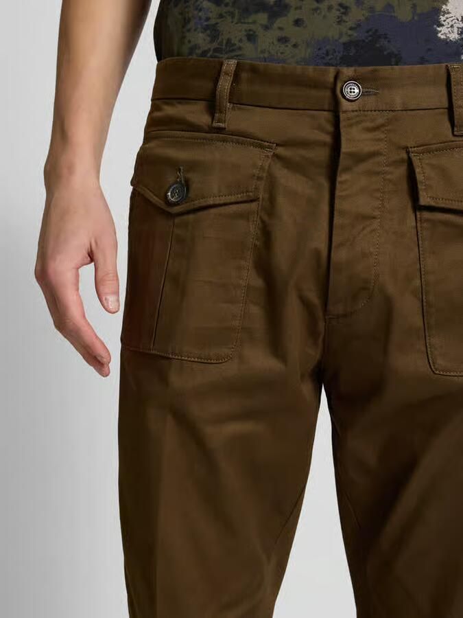 Dsquared2 Stretch Katoen Chino Broek Donkergroen Green Heren