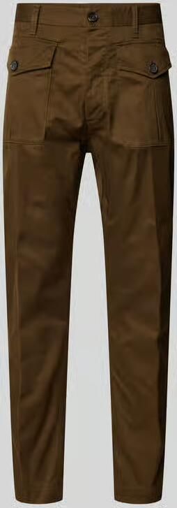 Dsquared2 Stretch Katoen Chino Broek Donkergroen Green Heren - Foto 13