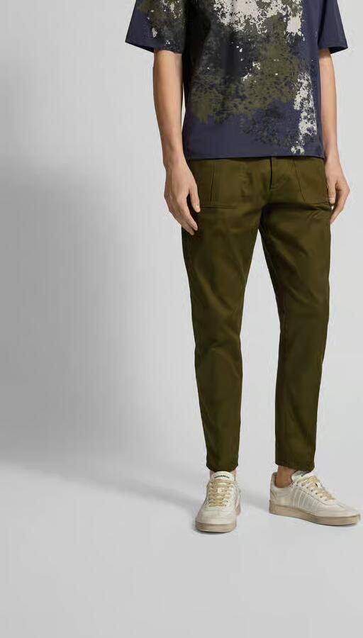 Dsquared2 Stretch Katoen Chino Broek Donkergroen Green Heren - Foto 9