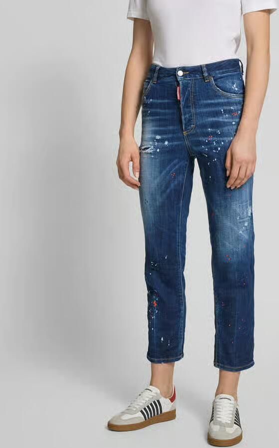 Dsquared2 Vintage Boston Jeans met Unieke Gebruikte Look Blue Dames - Foto 8