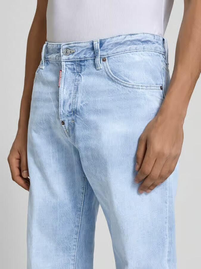 Dsquared2 straight fit jeans met logopatch