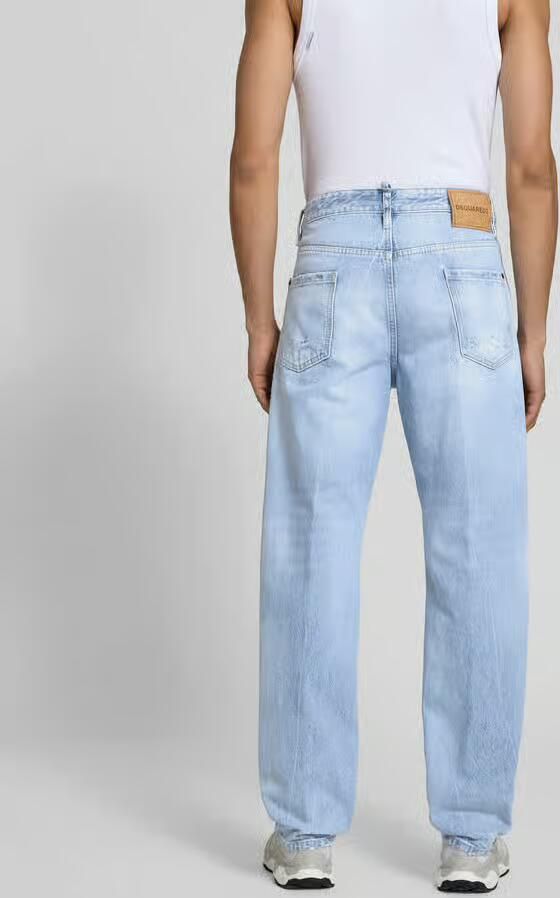Dsquared2 straight fit jeans met logopatch