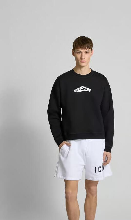Dsquared2 Zwarte Sweater Nieuw Icon Girocollo Black Heren - Foto 8