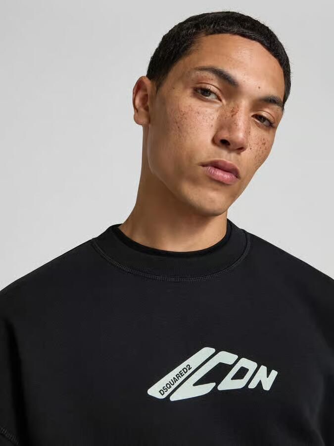 Dsquared2 Zwarte Sweater Nieuw Icon Girocollo Black Heren - Foto 3