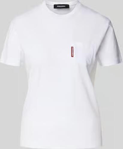 Dsquared2 Klassiek T-shirt met zak White Dames - Foto 8
