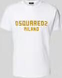 Dsquared2 Monogram Katoenen T-shirt met Geribbelde Ronde Hals White Heren - Foto 2