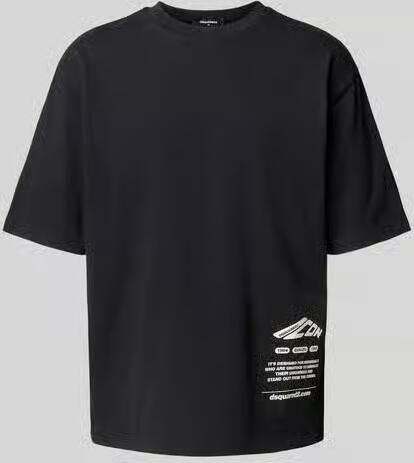 Dsquared2 Katoenen Crew-Neck T-Shirt Losse Pasvorm Black Heren - Foto 2