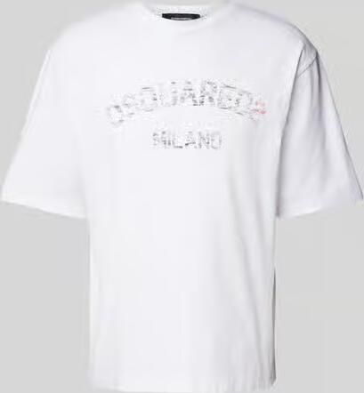 Dsquared2 Witte Katoenen Print Ronde Hals T-shirt White Heren - Foto 5