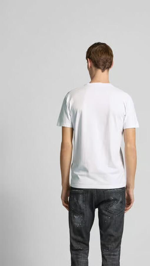 Dsquared2 Witte Katoenen Print Crew Neck T-shirt White Heren - Foto 8