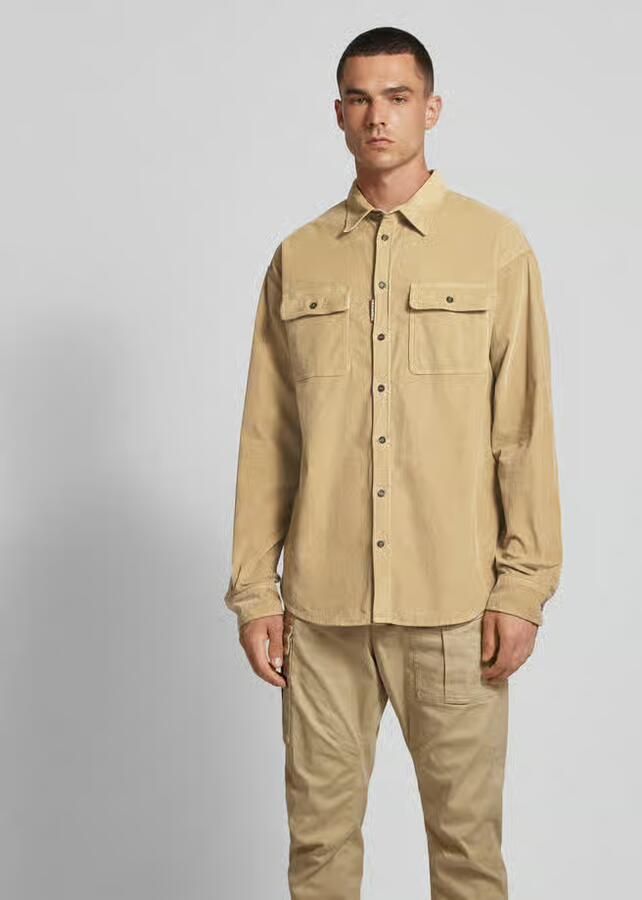 Dsquared2 Woestijn Tan Corduroy Overhemd Brown Heren - Foto 3